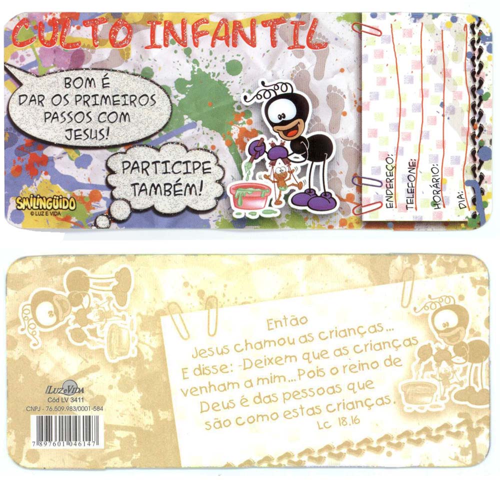 Pin em culto infantil