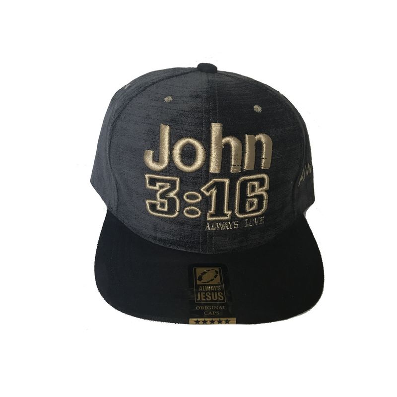 Bone-Aba-Reta-John-3-16-Cinza-e-Preto