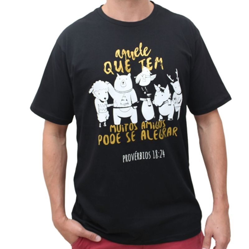 Camiseta-Amigos-Preta