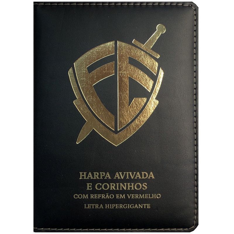 Harpa-Avivada-e-Corinhos---Letra-Hipergigante---Escudo-Fe-Capa-Luxo