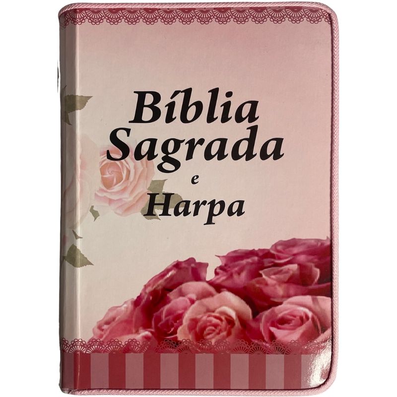 Biblia-e-Harpa-Pentecostal---Letra-HiperGigante-Plus---com-Ziper-Rosa